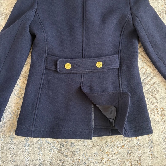 J. Crew Stadium Cloth by Nello Gori Wool Classic Blend Pea Coat Navy Size 2 - Picture 11 of 12